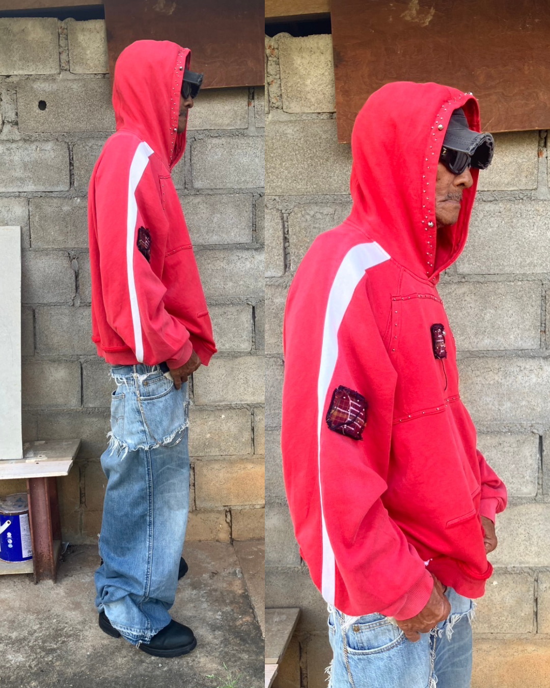 Hoodie custom silver pin