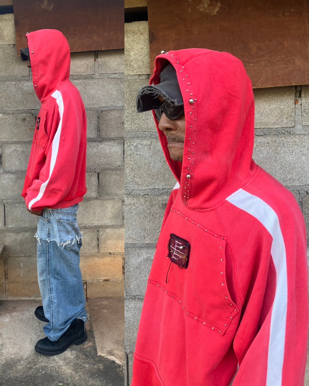 Hoodie custom silver pin