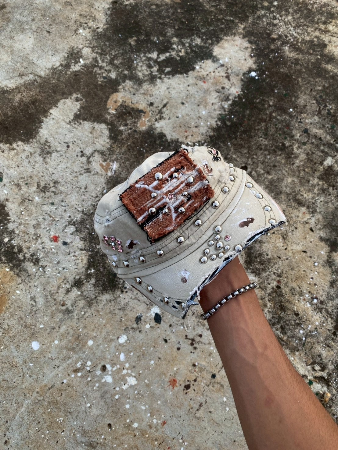 Custom vintage  cap patch work