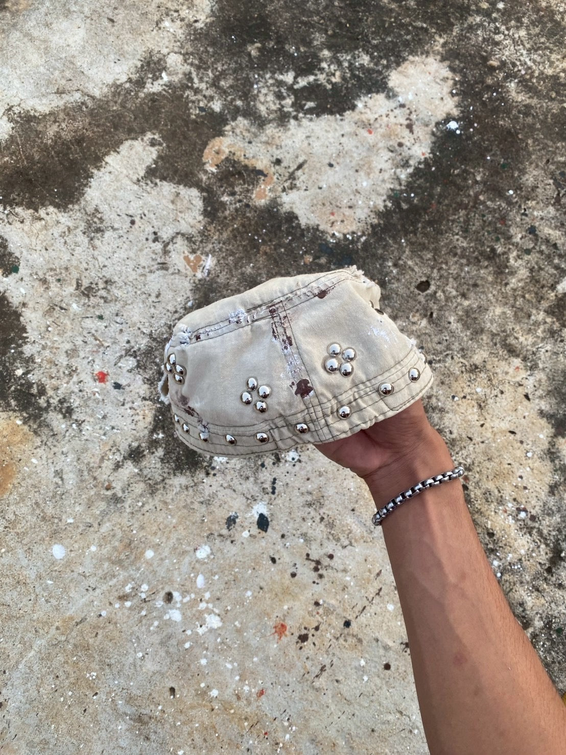 Custom vintage  cap patch work