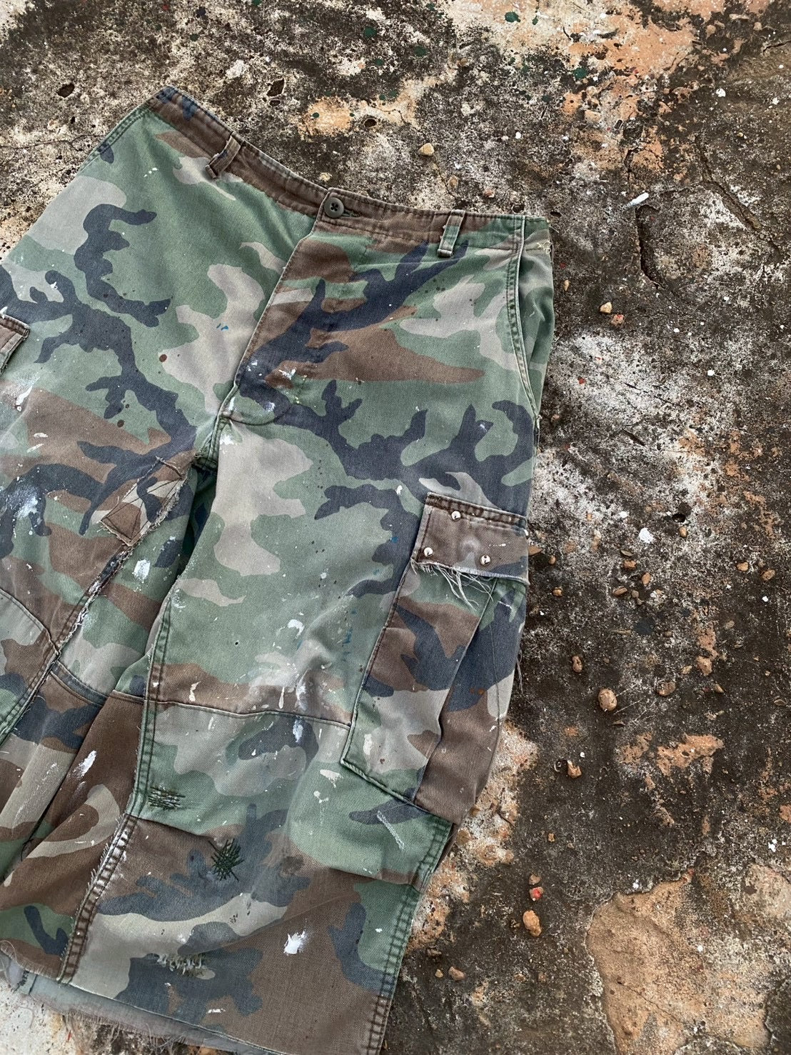 Custom short vintage Camo
