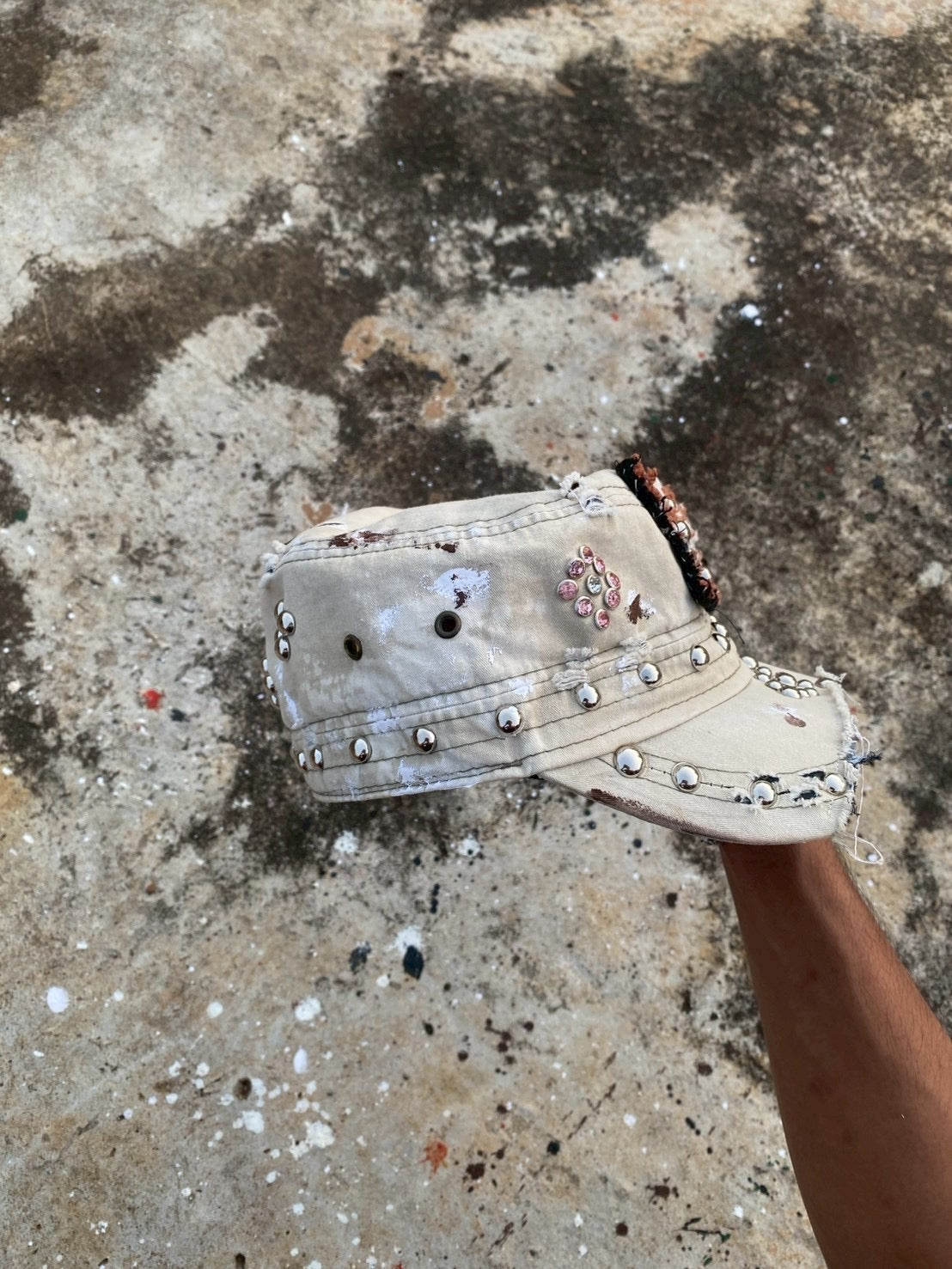 Custom vintage  cap patch work