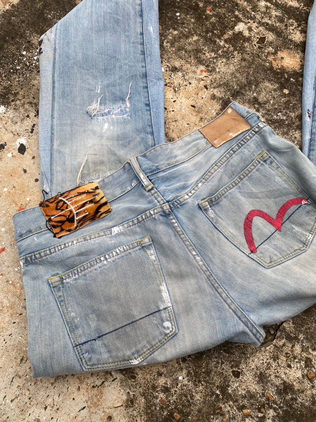 Evisu custom flare vintage