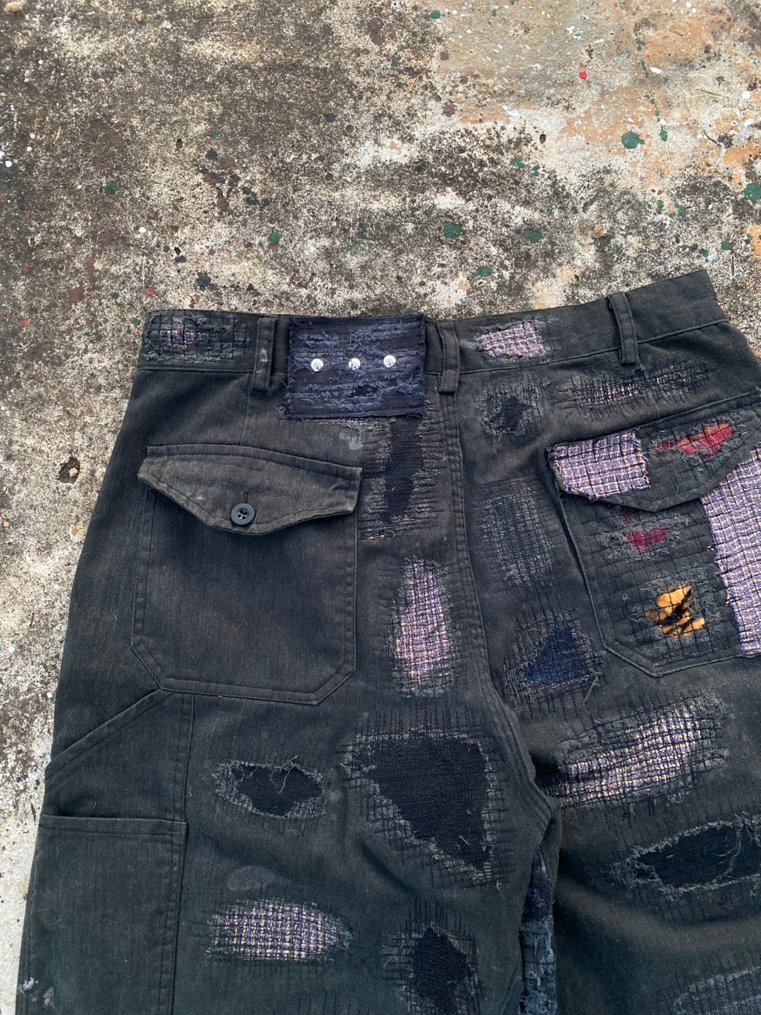 Dickies all black custom short pins