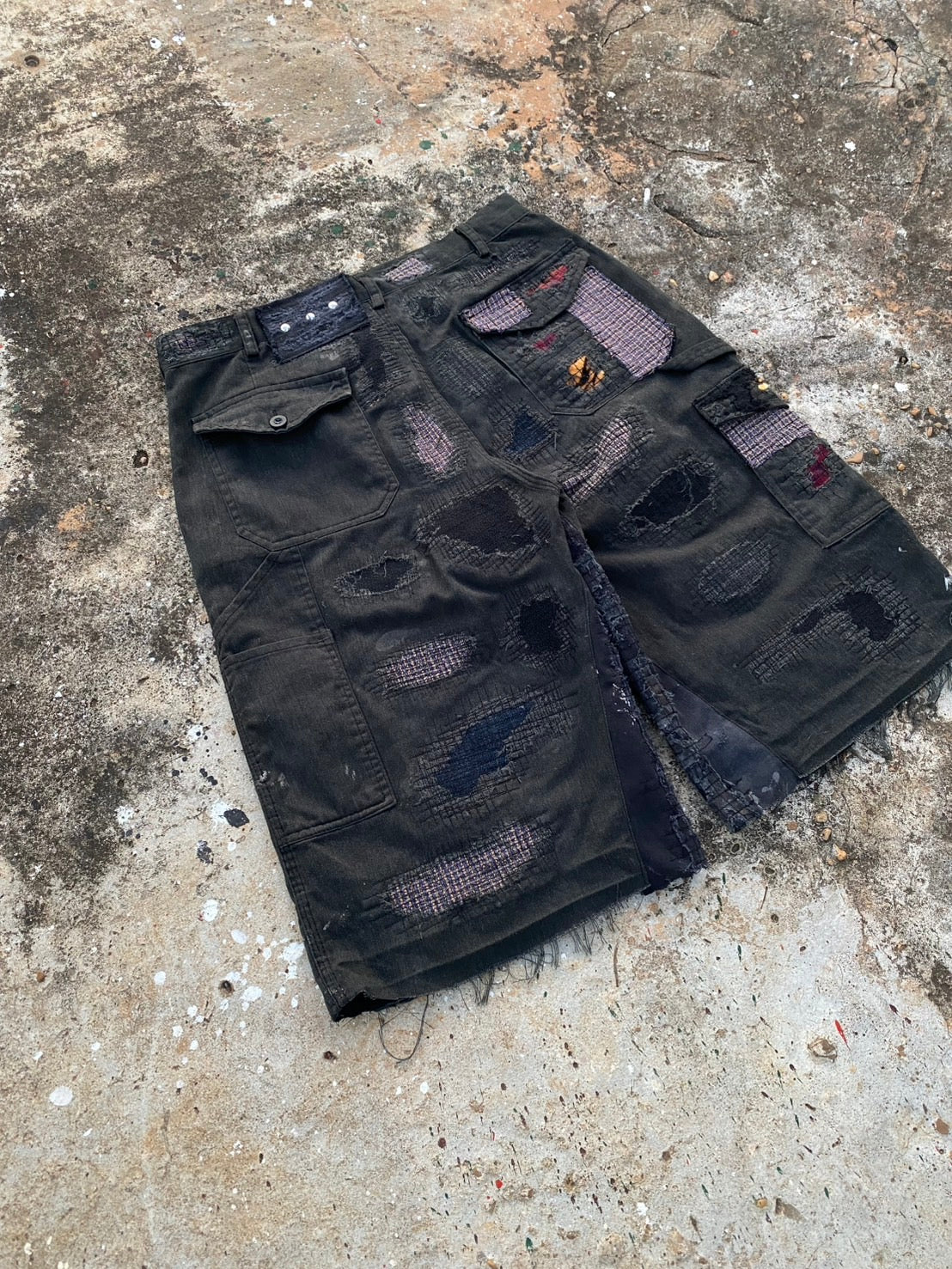 Dickies all black custom short pins